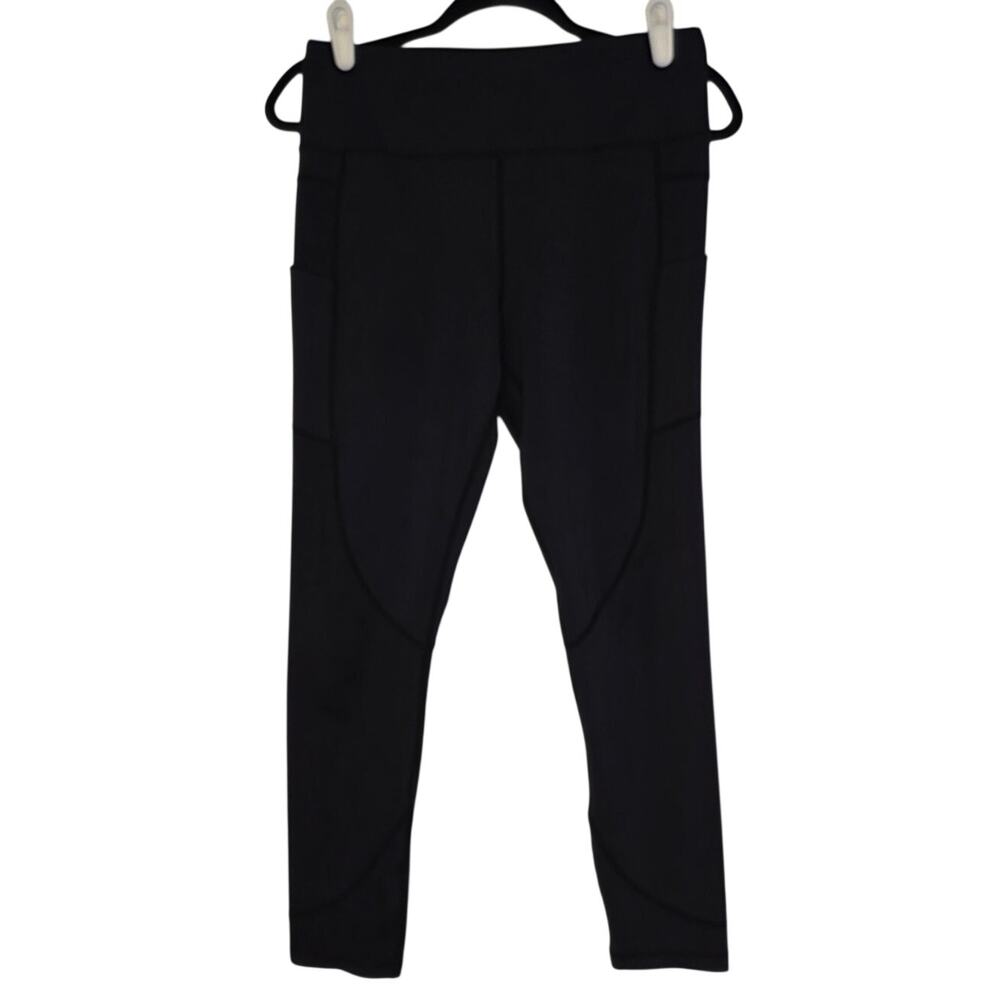 ZYIA active 7/8 black leggings pocket activewear sz 12